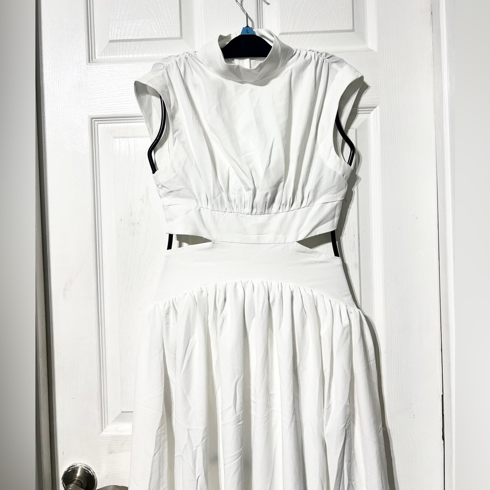 Commense Mock Neck Cut Out Long Dress - Picture 13 of 16